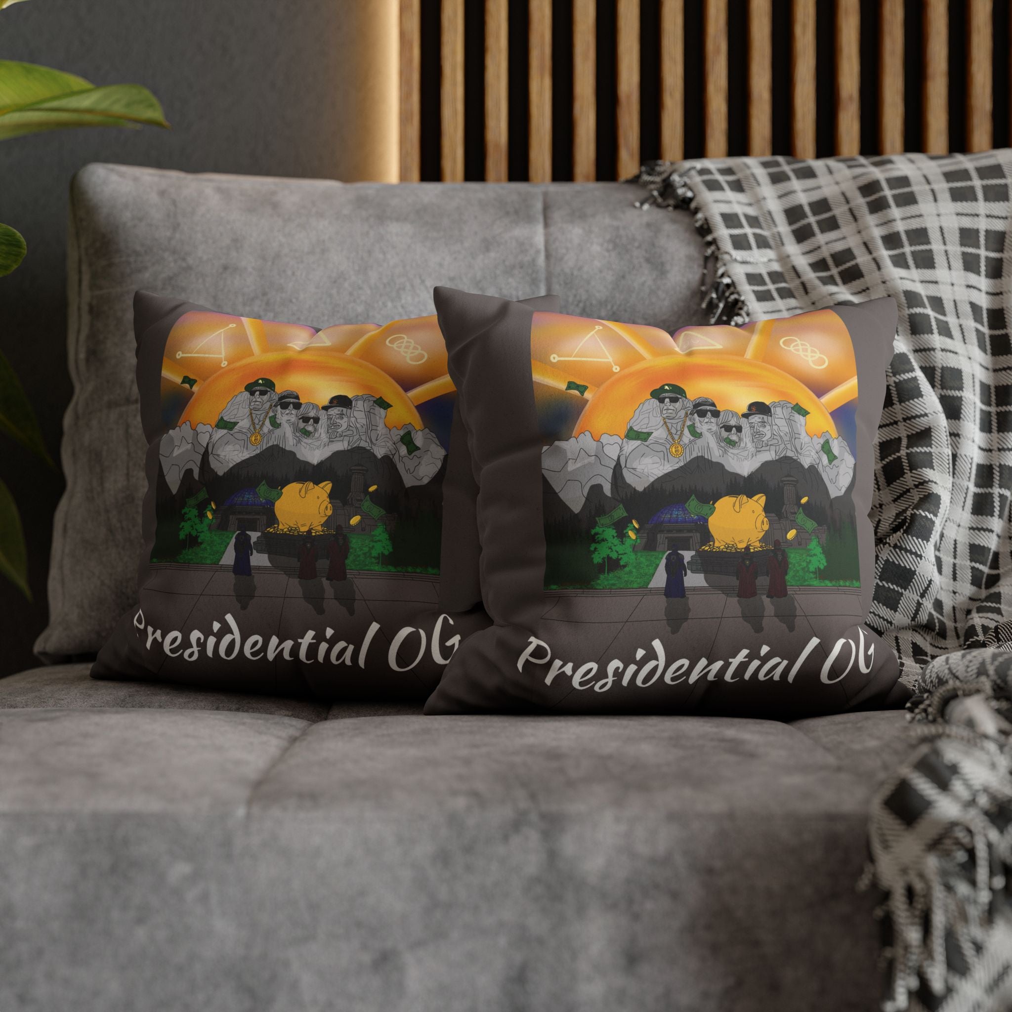Presidential OG Throw Pillowcase — Faux Suede