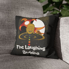 The Laughing Buddha - Faux Suede Pillowcase "14x14" or 16"x16"