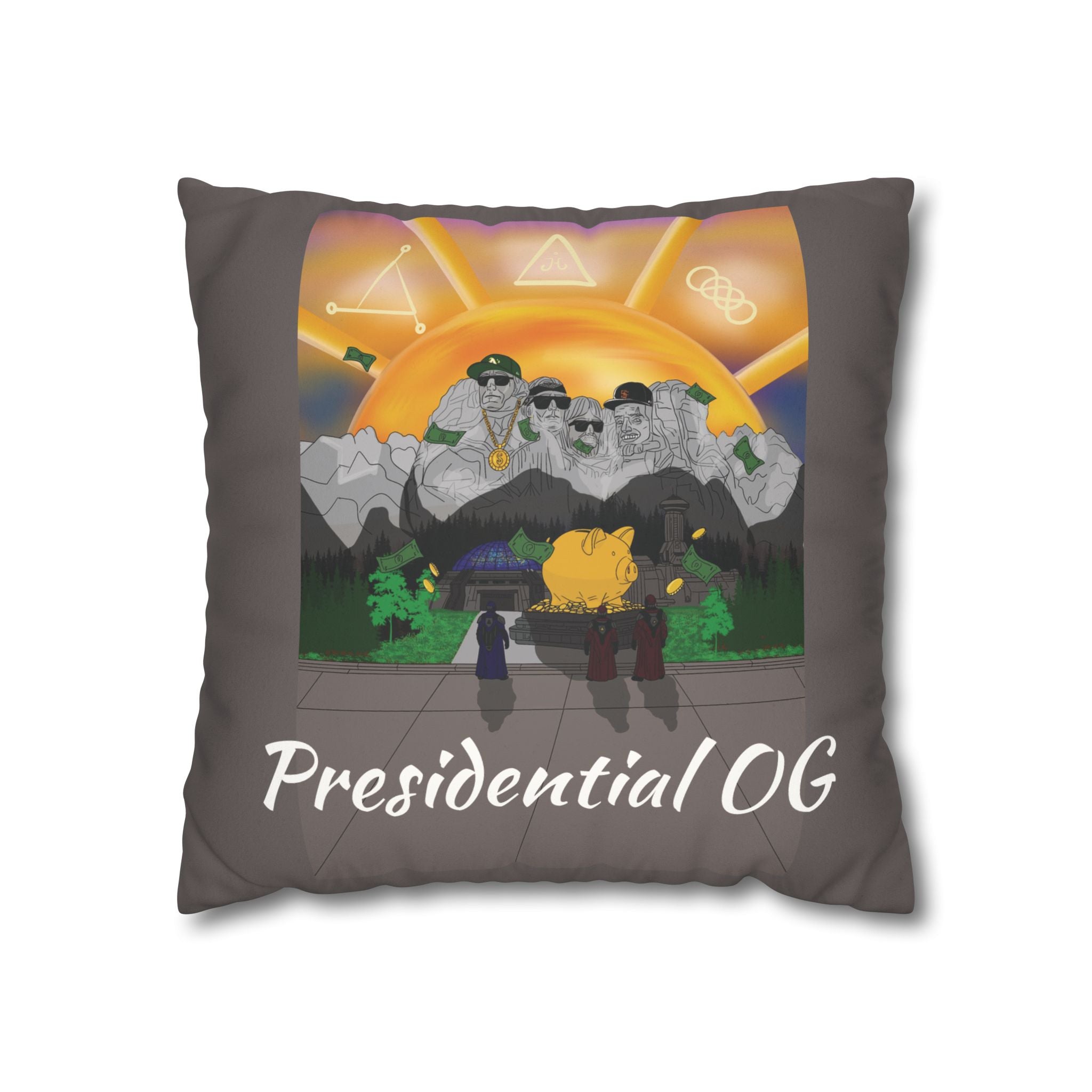 Presidential OG Throw Pillowcase — Faux Suede