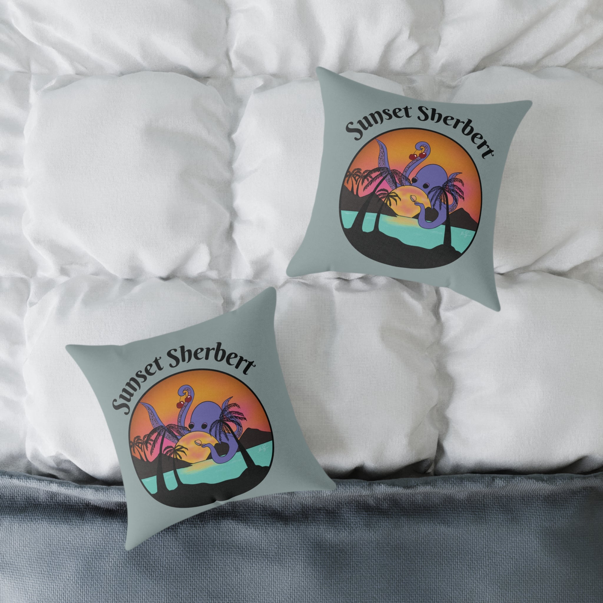 Sunset Sherbert Square Pillowcase - 16"x16"