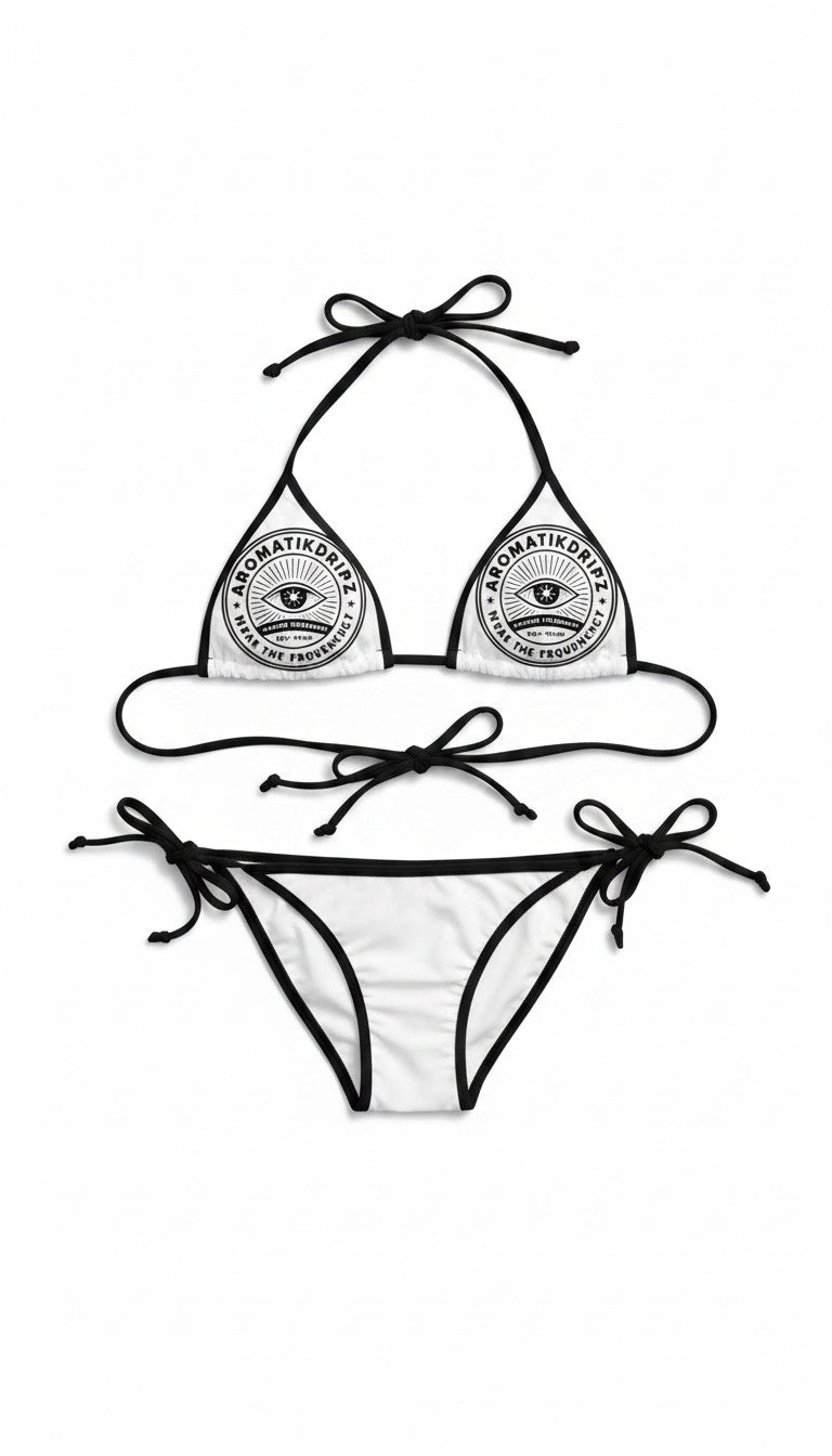 All-Seeing Eye Triangle Bikini — Women's Tie-Side Swimsuit